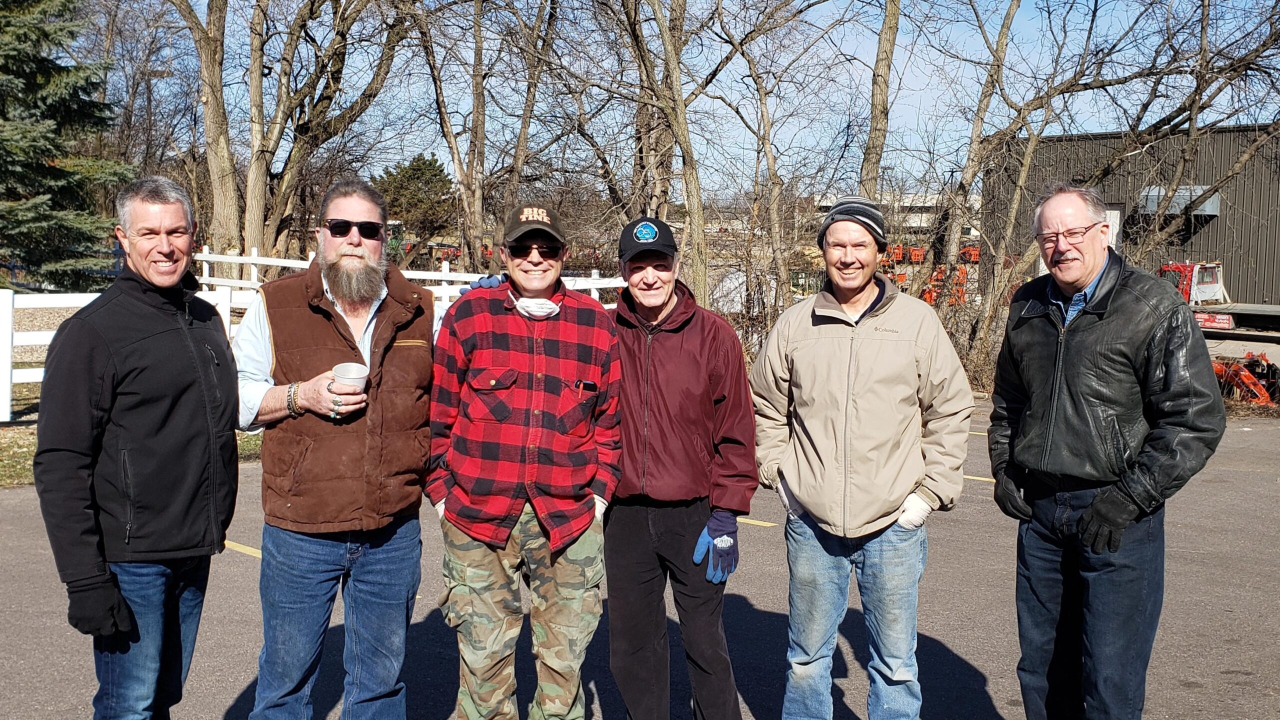 A group of men volunteering at the Sauk Prairie Food Pantry